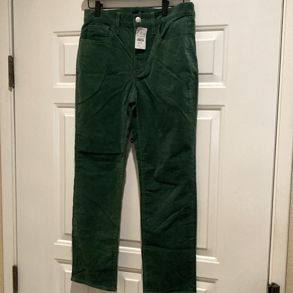J Crew emerald green corduroy pants - Picture 1 of 2